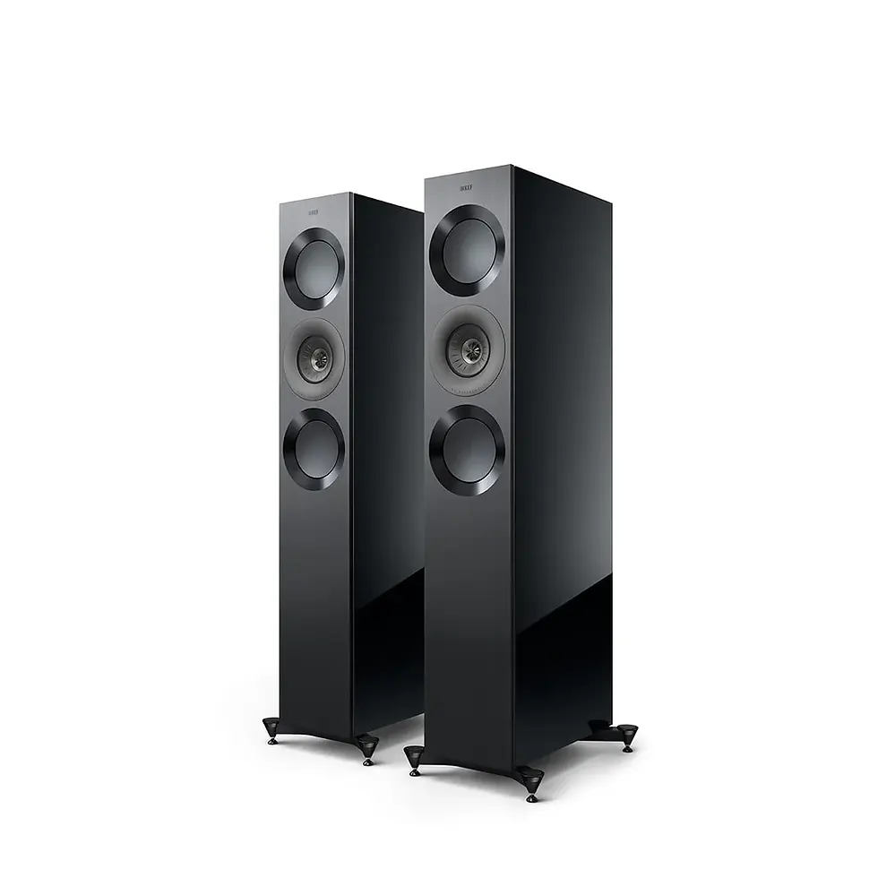 Sličica: KEF Reference 3 Meta samostoječi Hi-Fi zvočniki Visoki sijaj črna / Siva