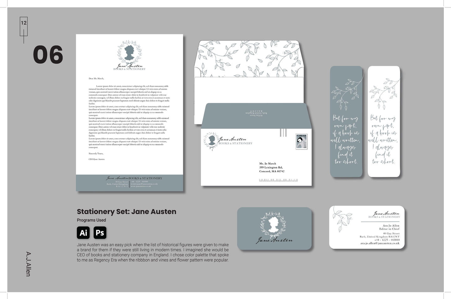 Stationery Set: Jane Austen