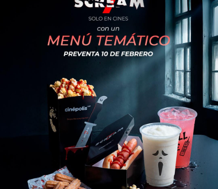 Scream 7 llega a Cinépolis con una experiencia temática VIP y promocionales coleccionables