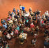 Visitors gather in the Great Hall at the Ellis Island Immigration Museum.