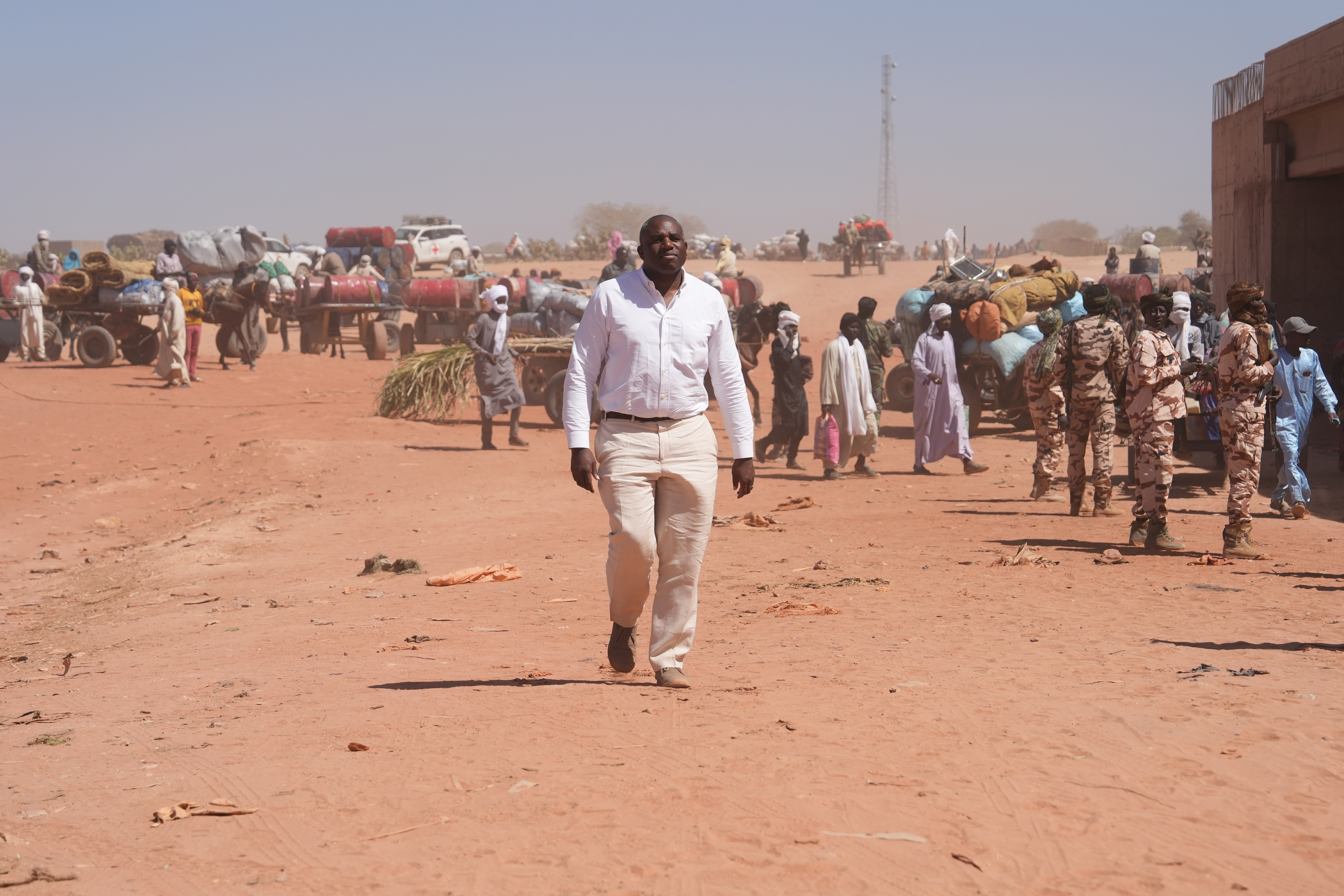 Sudanese refugees in Adré, Chad, near the border with Sudan in January 2025.