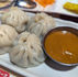 Plate of steamed momo dumplings at an Indian restaurant in Tsukuba, Japan.
