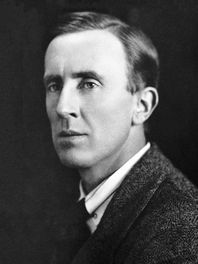 Black-and-white portrait of J.R.R. Tolkien circa 1925