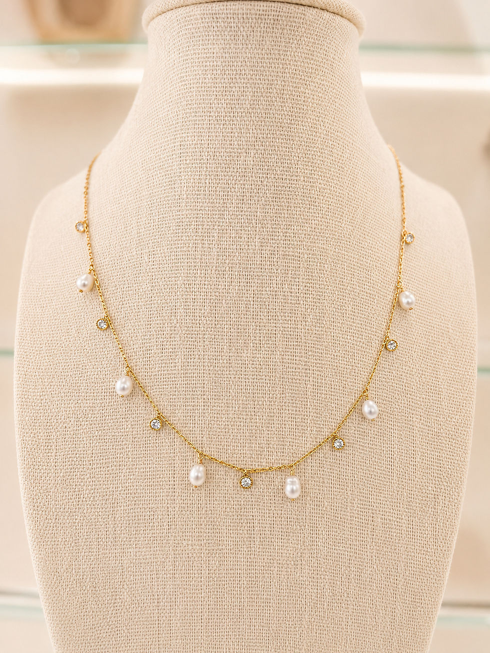 Miniature : Coller perles d’eau douce et zirconium 