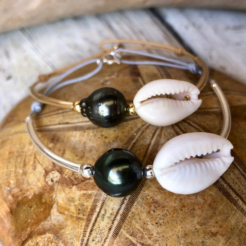 Bracelet Perles De Tahiti Baroques Sur Cordon Japonais - Neuf étiqueté - Marque Perla Mundi