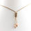 Miniature : Collier 3 perles de Swarovski sur fil de polyamide avec fermoir coulissant macramé