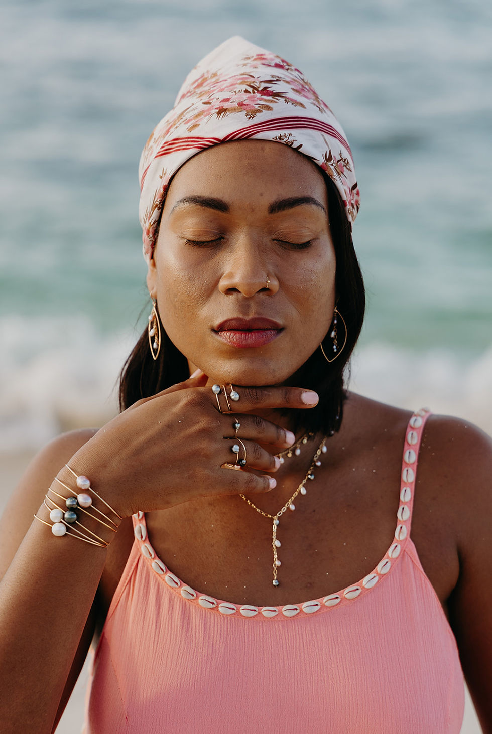 Miniature : Jonc rigide perle d’eau douce 