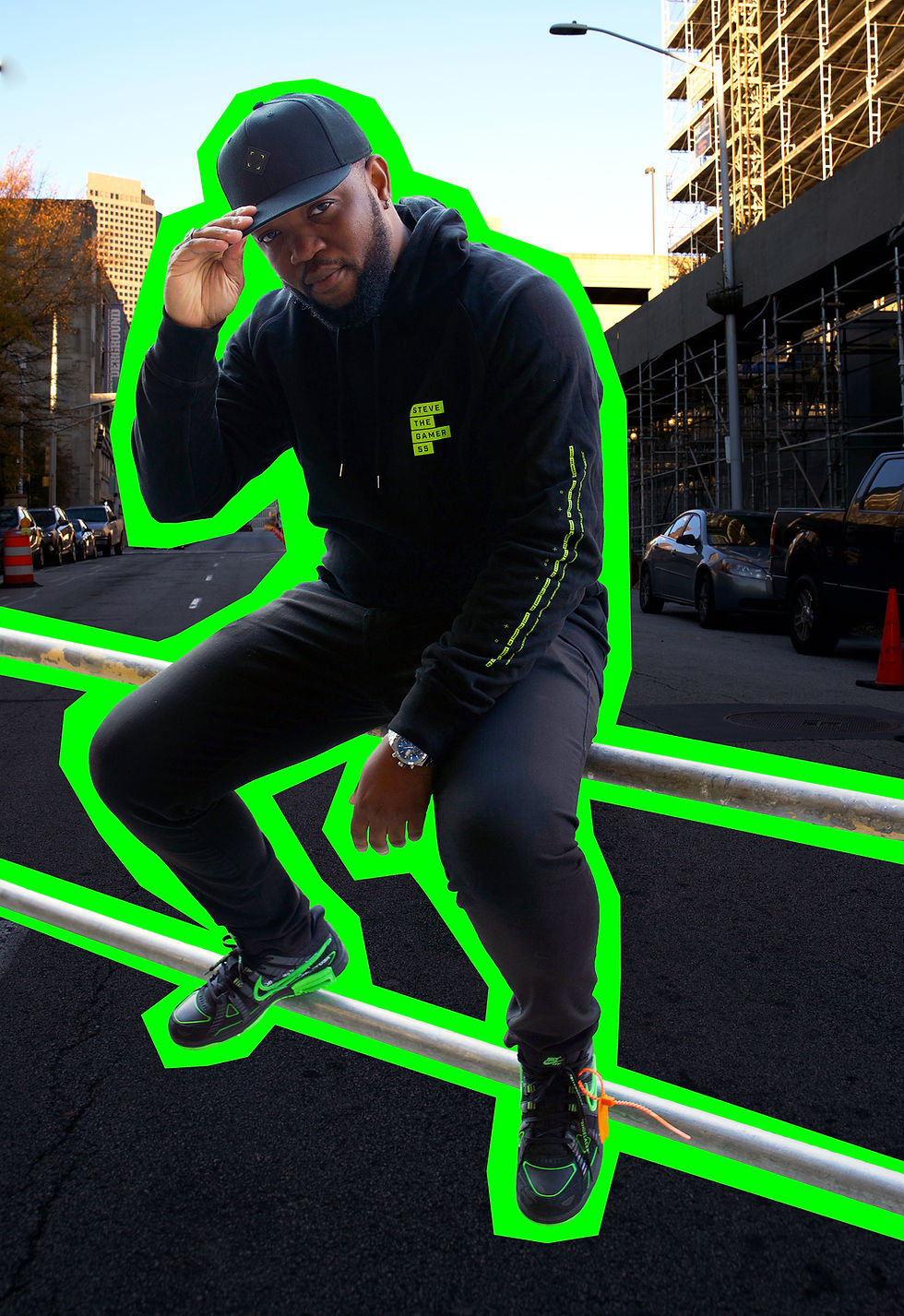 Thumbnail: Black and Green Hoodie