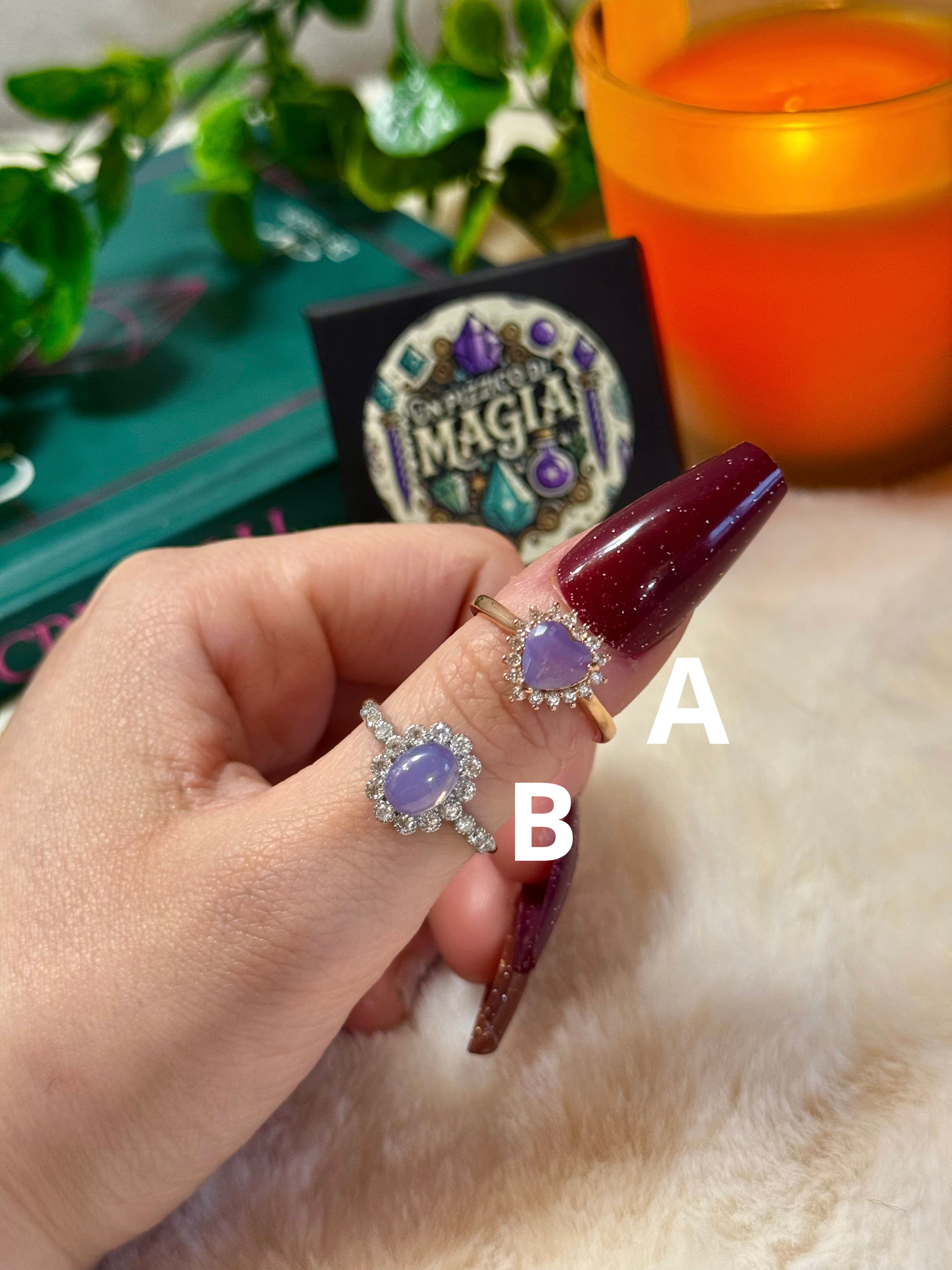 Anello quarzo moon lavender
