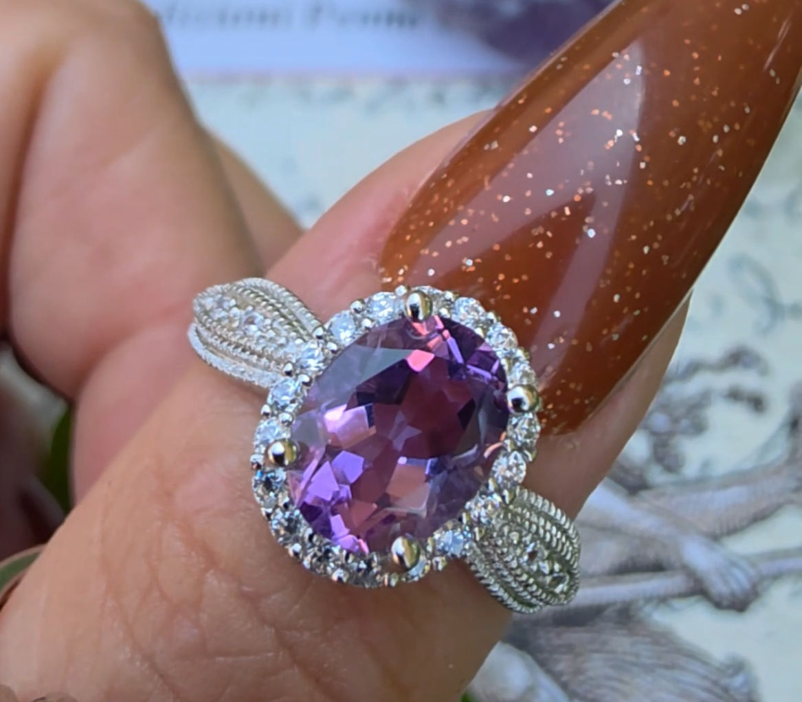 Anello ametista a fascia