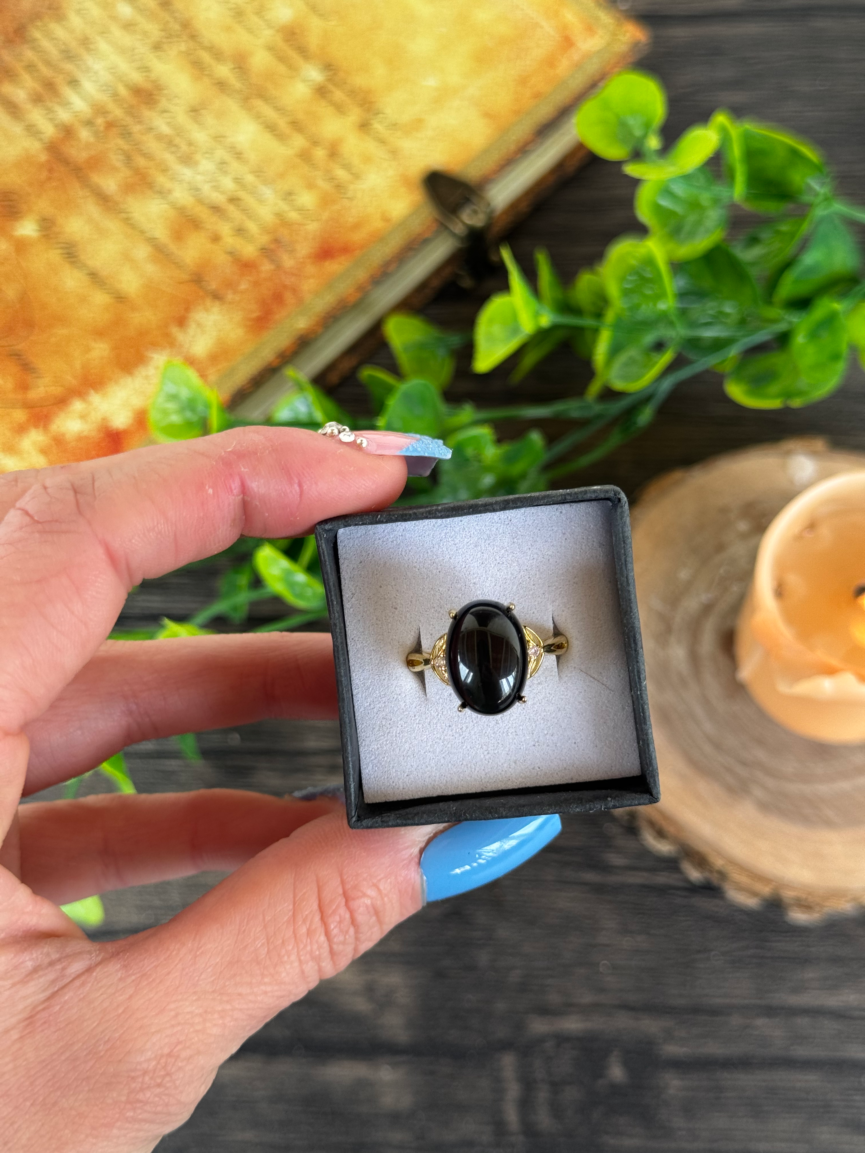 Anello ossidiana big