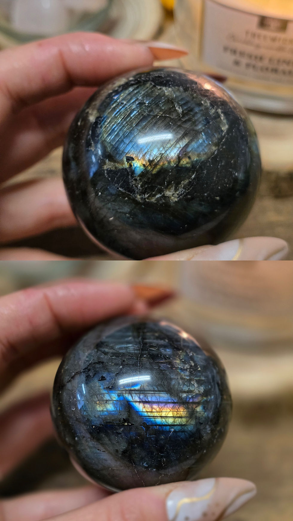 Miniatura: Sfera labradorite 