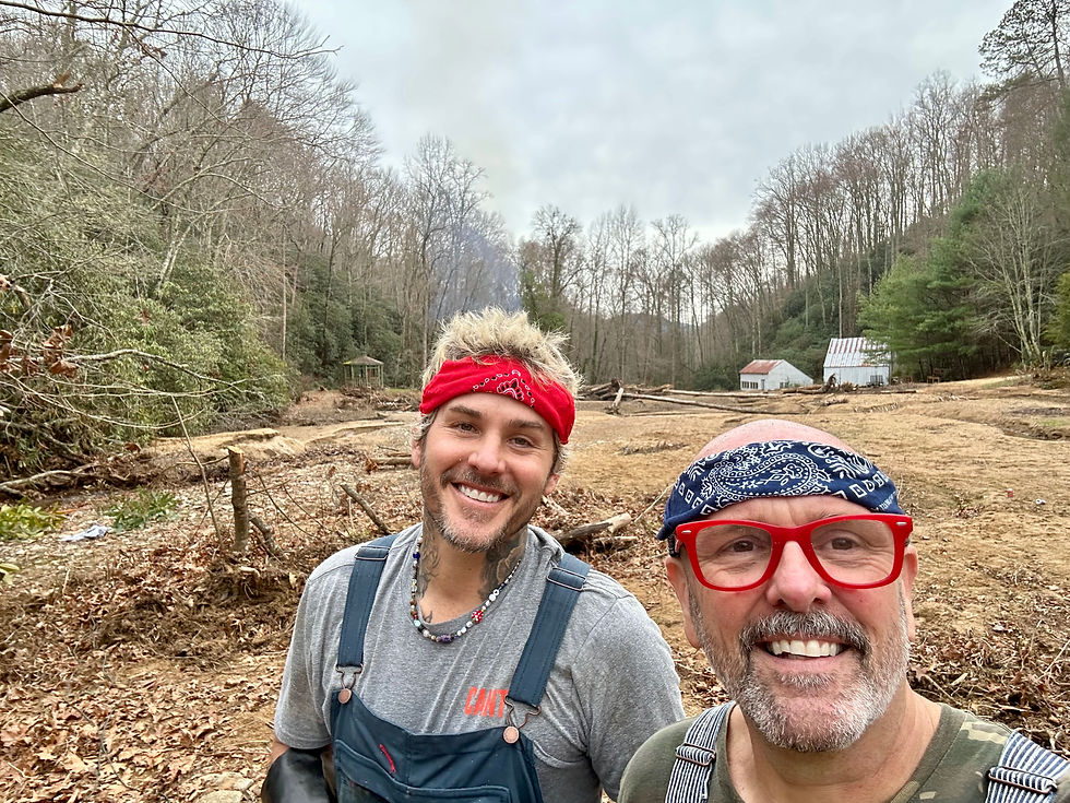 joey and Scott linwell falls farms rebuilding hurricane Helene the linwells