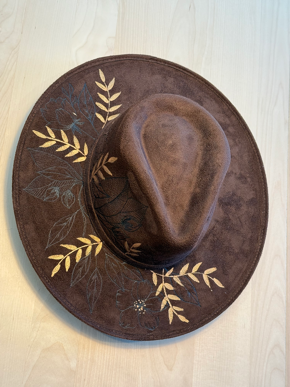 Fedora Engraved Dark Brown #1