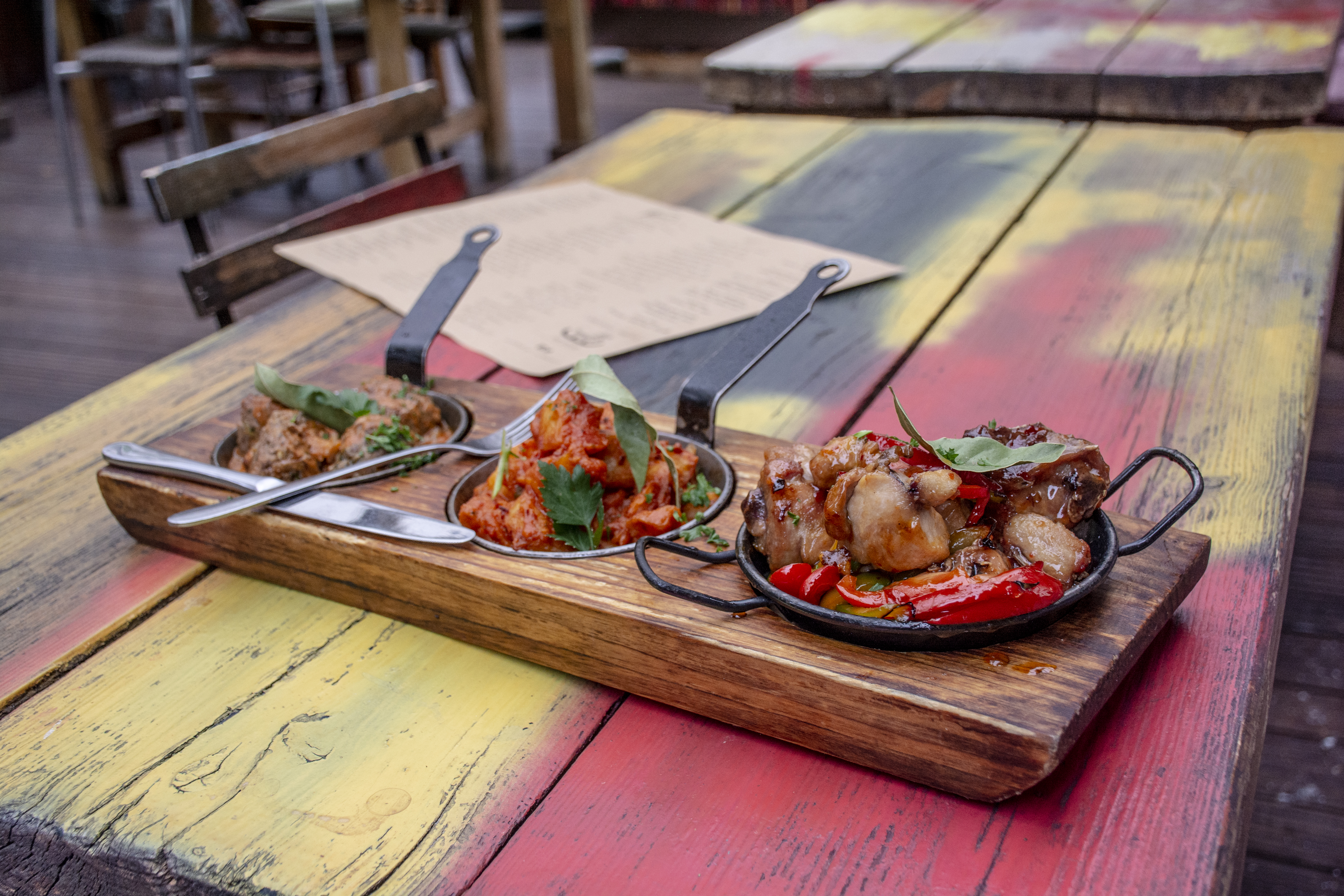 Arranged Food and Objects