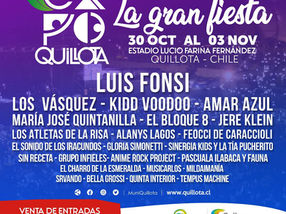 Expo Quillota 2024: Luis Fonsi, Los Atletas de la Risa, Kid Voodoo, Jere Klein, Los Vásquez, Amar Azul, entre otros, participarán de La Gran Fiesta