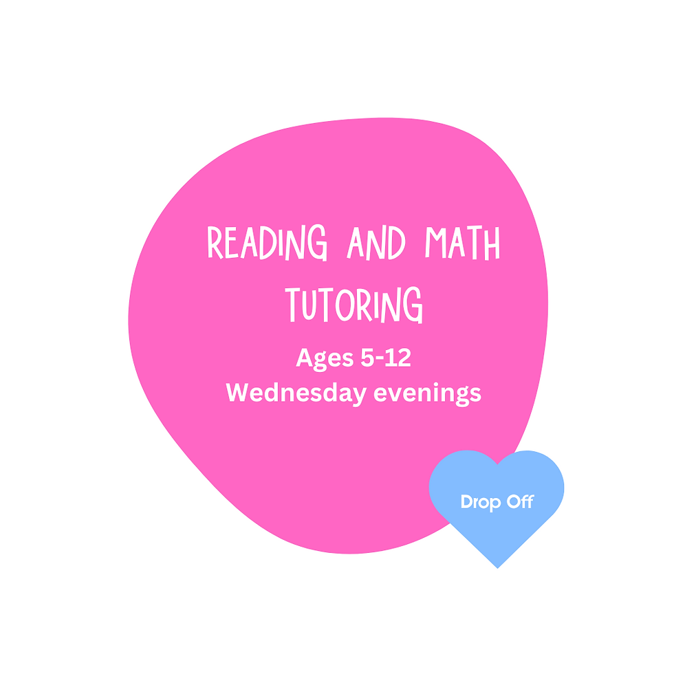 Reading and Math Tutoring - Wed. Evenings - Ages 5-12