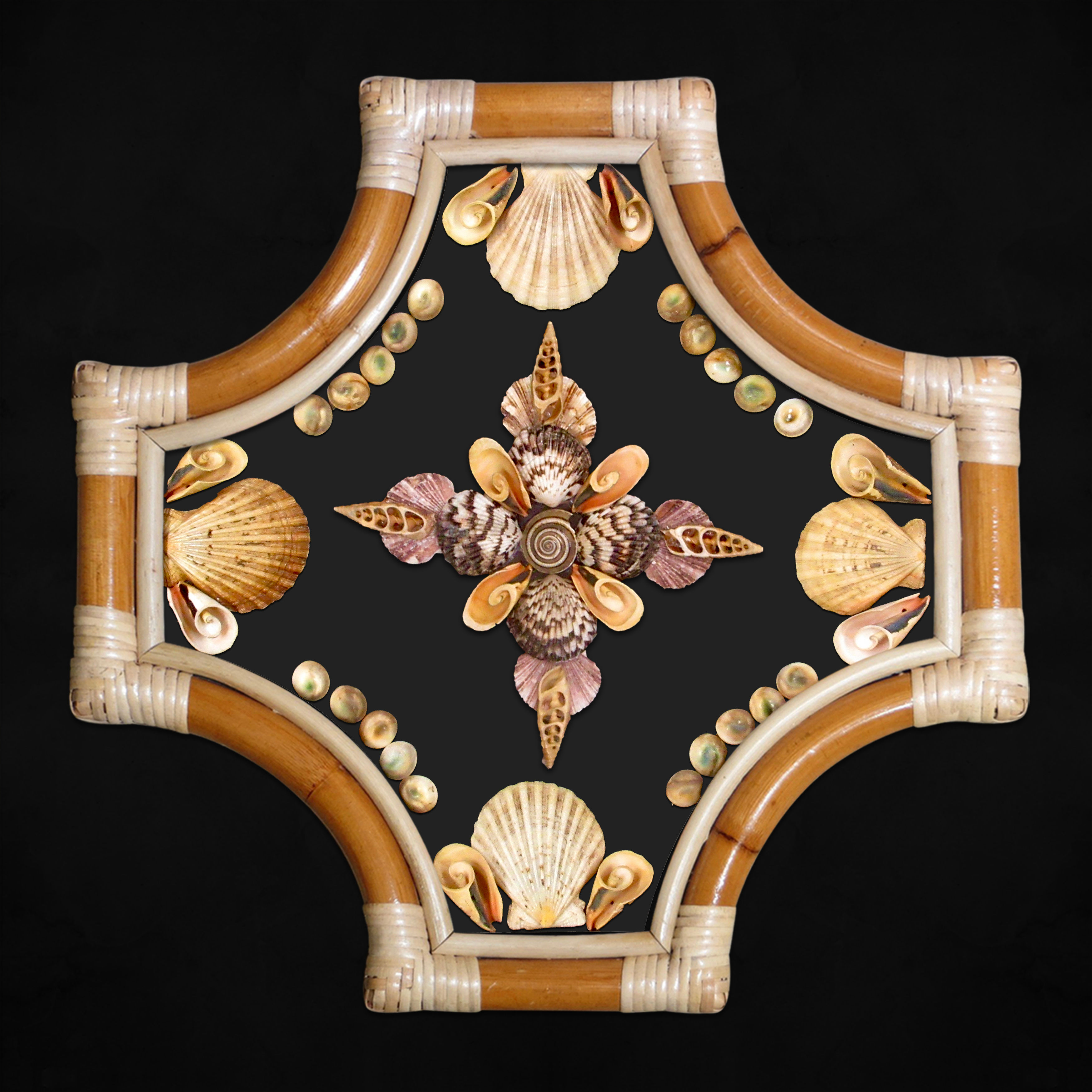 Finished Art - Shell Design in 17"X17" Wall Decor Frame (WDF-15-SI-SD-796)