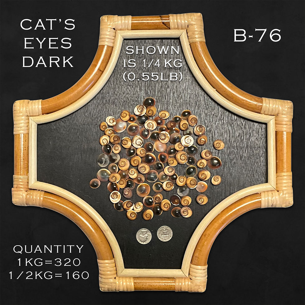 Thumbnail: Cat's Eyes Dark/B76 - 1.1 LB. (APPROX. 160 PCS) - $0.06/PIECE