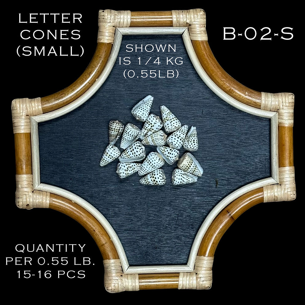 Thumbnail: Letter Cones/B-02 - 0.55 LB. (APPROX. 10 - 15 PCS) - $0.60-$0.90/PIECE