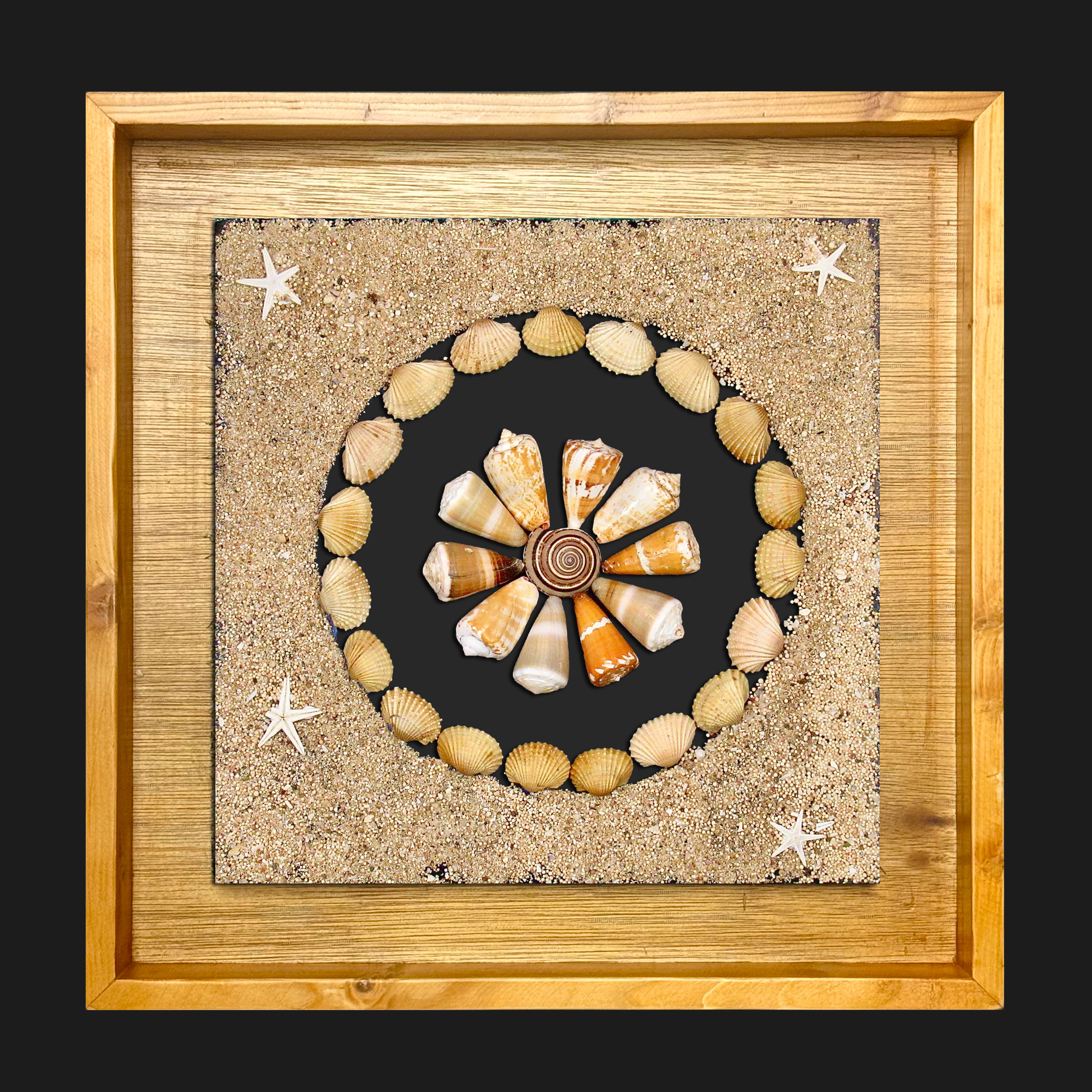 DIY SHELL KIT ON 16.5X16.5 SB FRAME NATURAL (SB-605/DIY-SD-640)