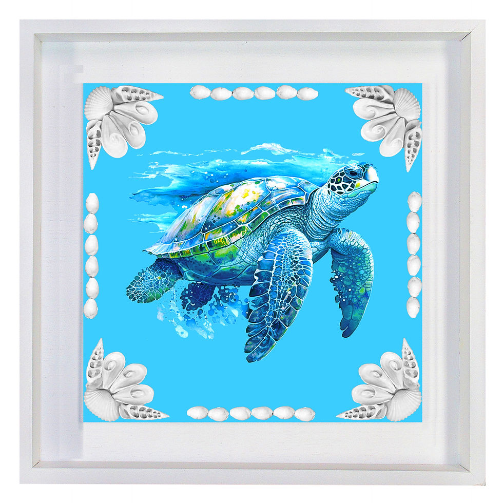 Thumbnail: 16.5X16.5 LIGHT BLUE OVER WHITE SB FRAME - SB-601 (artwork not included)