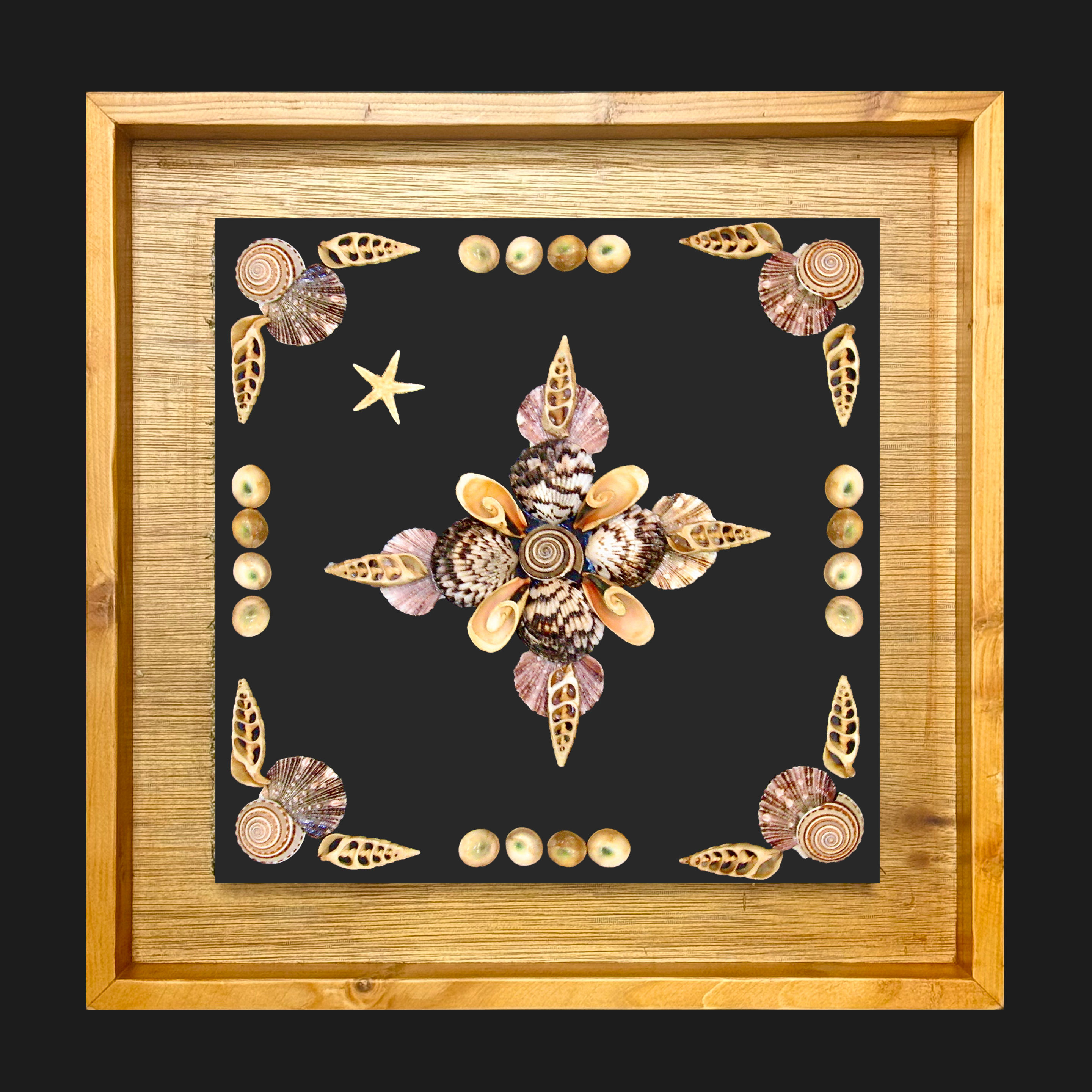 DIY SHELL KIT ON 16.5X16.5 SB FRAME NATURAL (SB-605/DIY-SD-612)