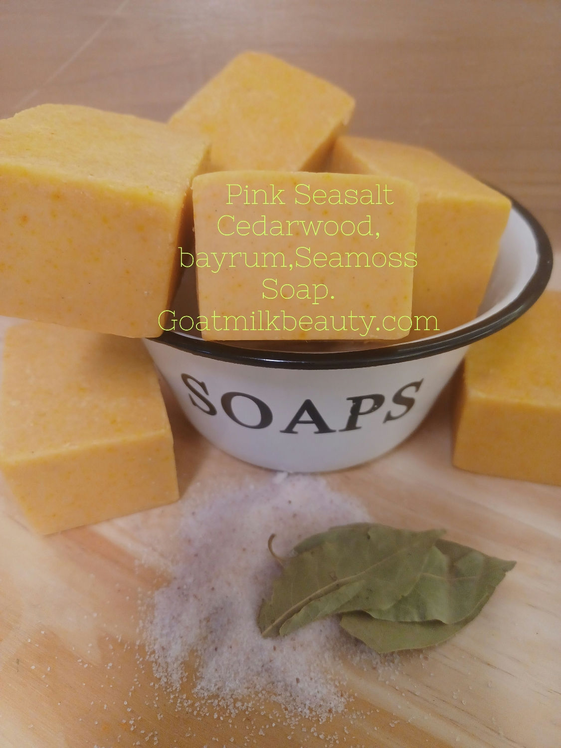 Cedarwood, bayrum,Seamoss and Seasalt Soap