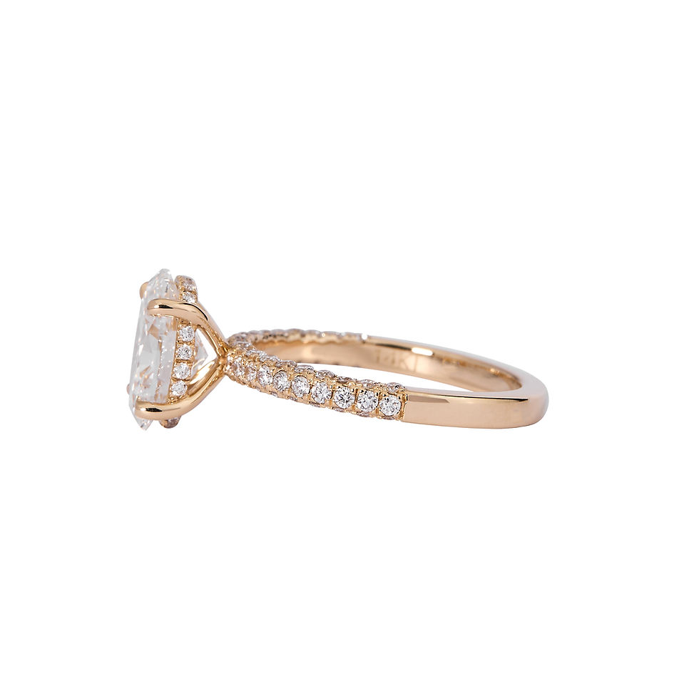 Thumbnail: Oval Three Row Pavé 2.61 Carats
