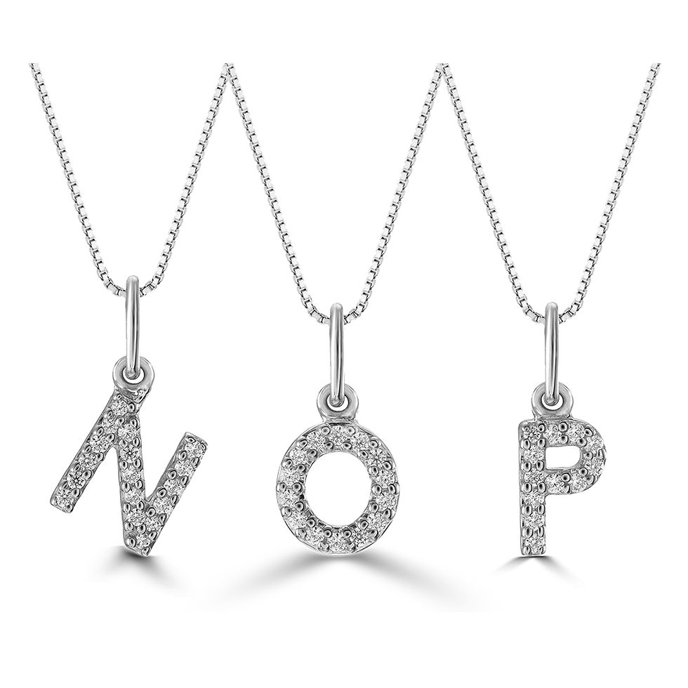 Thumbnail: Diamond & Gold Initials with Chain