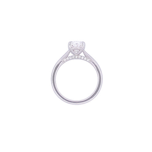Thumbnail: Oval with Diamond Cathedral 2.58 Carats