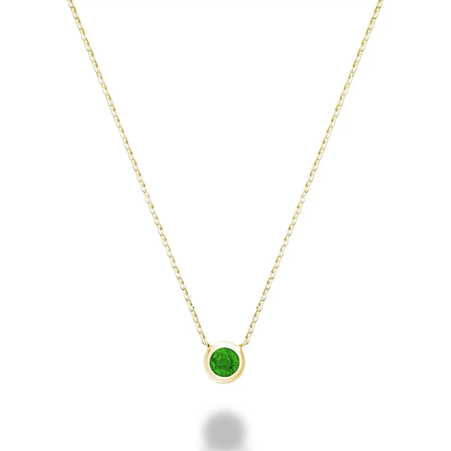 Color Gemstone Bezel Set Pendant