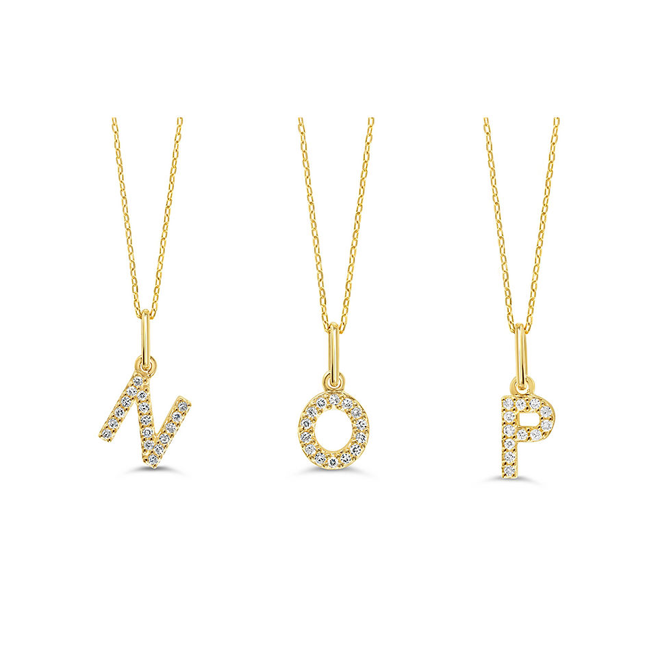 Thumbnail: Diamond & Gold Initials with Chain