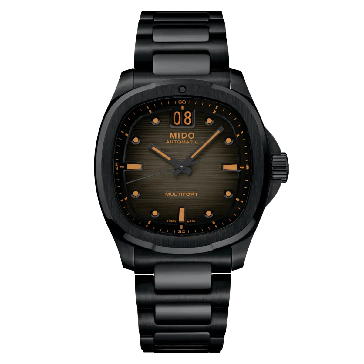 Mido Multifort TV Big Date Grey & Black