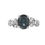 Thumbnail: Fancy Blue Sapphire Ring with Diamond
