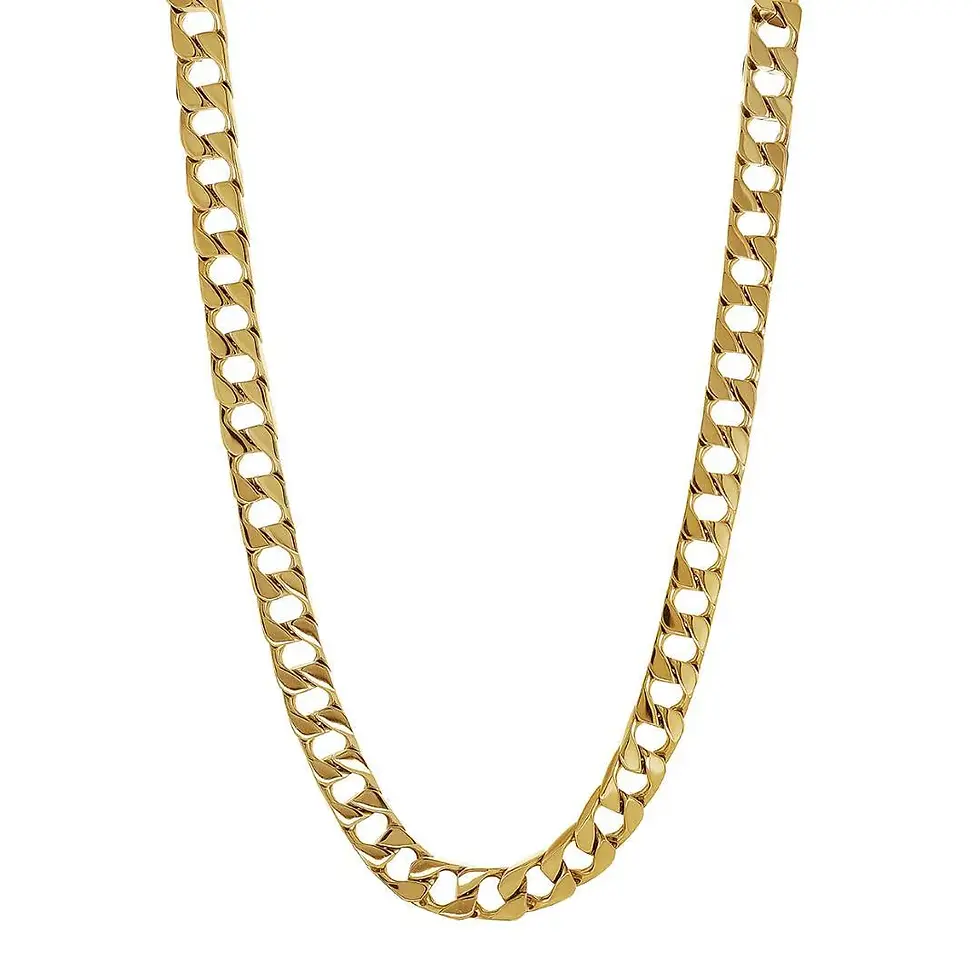 ITALGEM Flat Curb Link Chain 9.4mmGold-IP