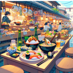 Savouring sushi at Tsukiji.