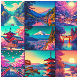 A montage of photos - Japan trip