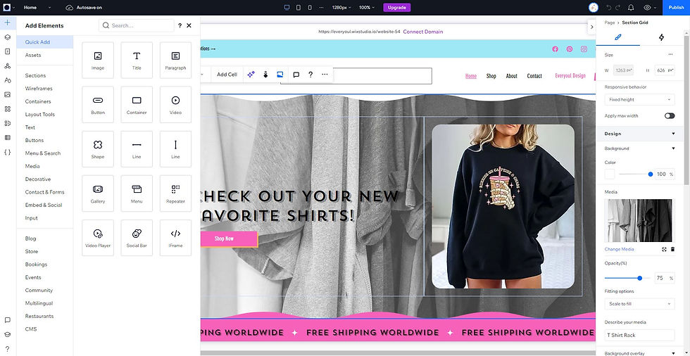 how to customize your wix studio website