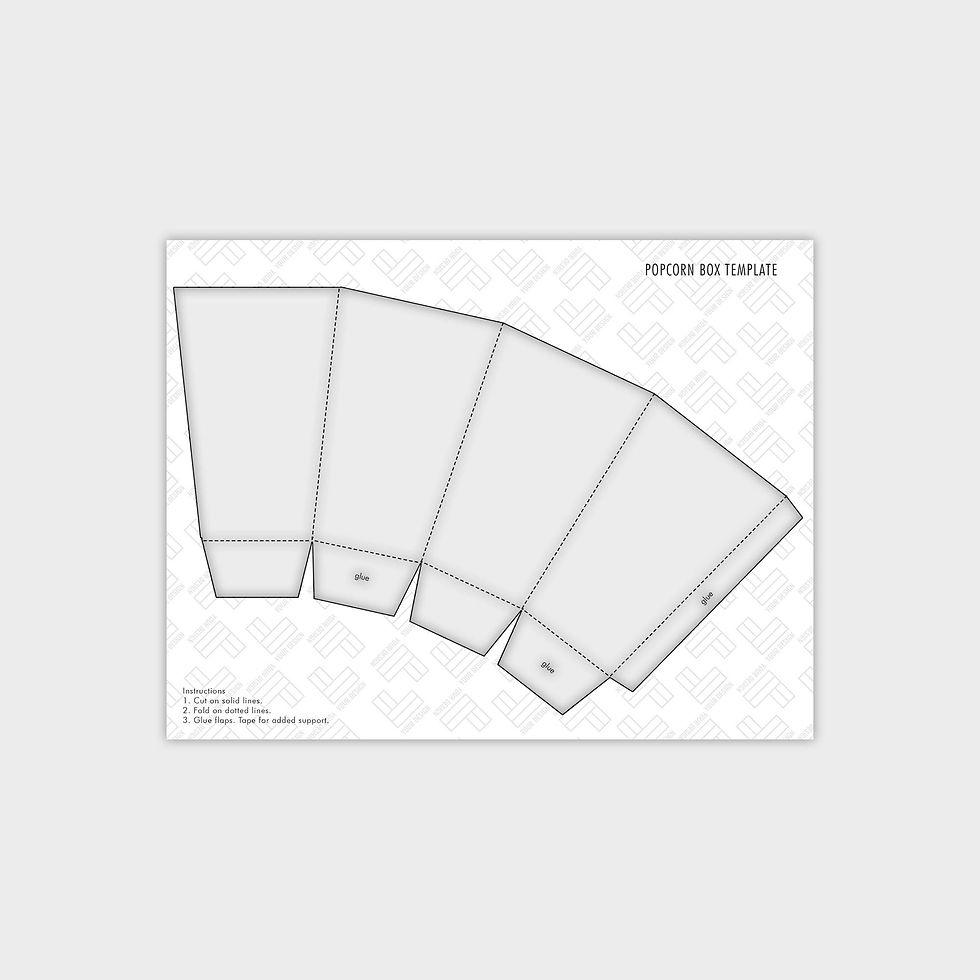 Thumbnail: Popcorn Box Bottom Tabs Template