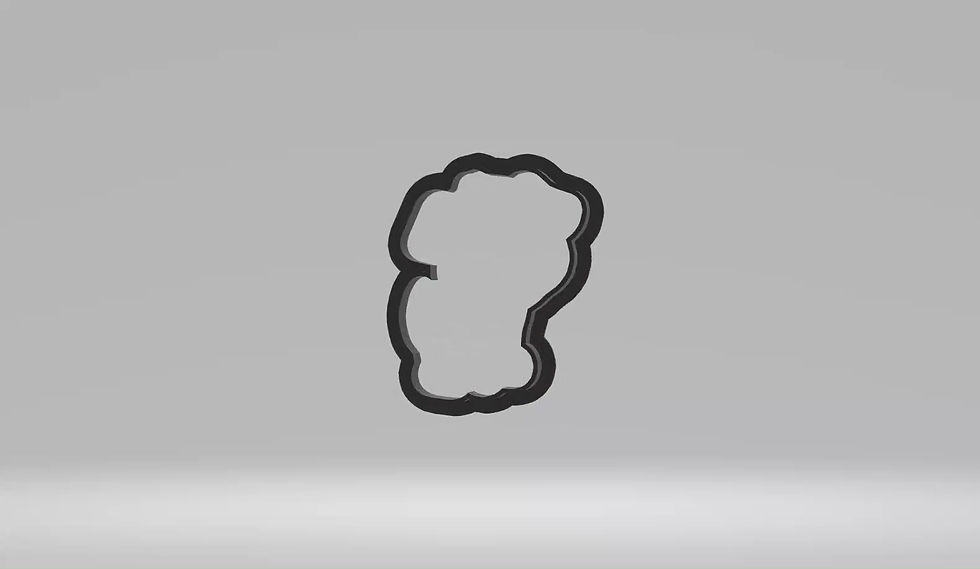 Thumbnail: Puppy Dog Sitting Cookie Cutter | STL File