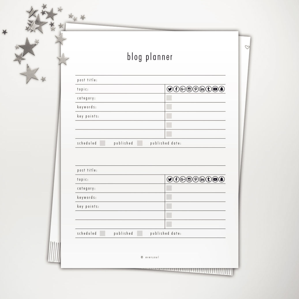 Blog Planner PowerPoint Template