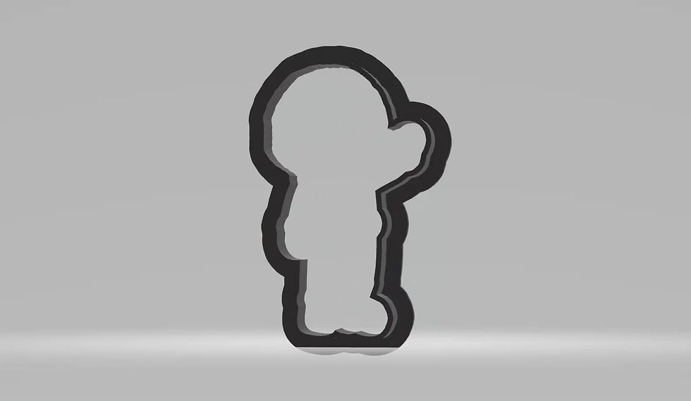 Thumbnail: Eskimo Kids Boy Standing Cookie Cutter | STL File