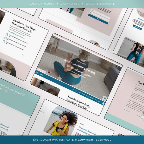 Pretty and trendy website template for coaches
