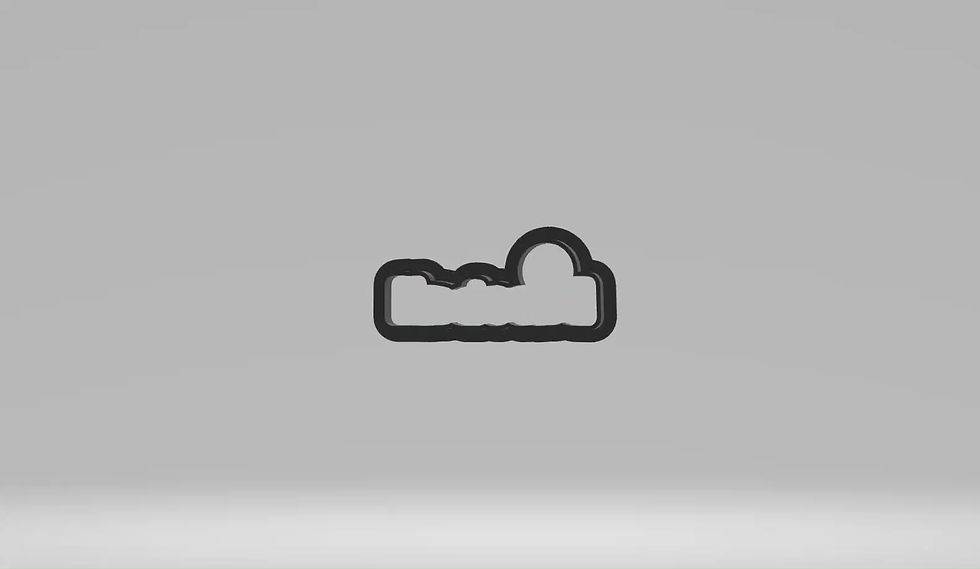 Thumbnail: Baseball Kids Baseball Word Cookie Cutter | STL File