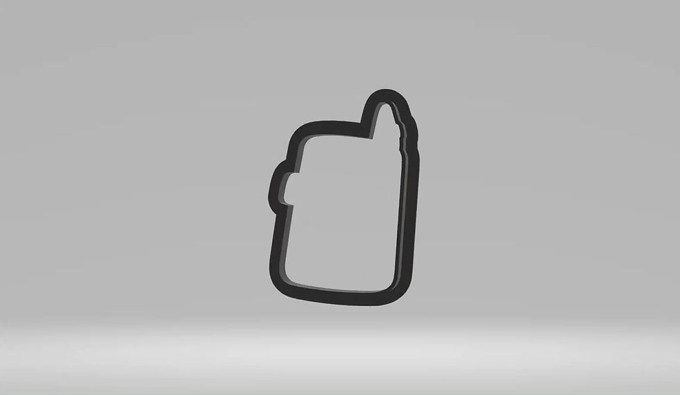 Thumbnail: Police Kids Walkie Cookie Cutter | STL File