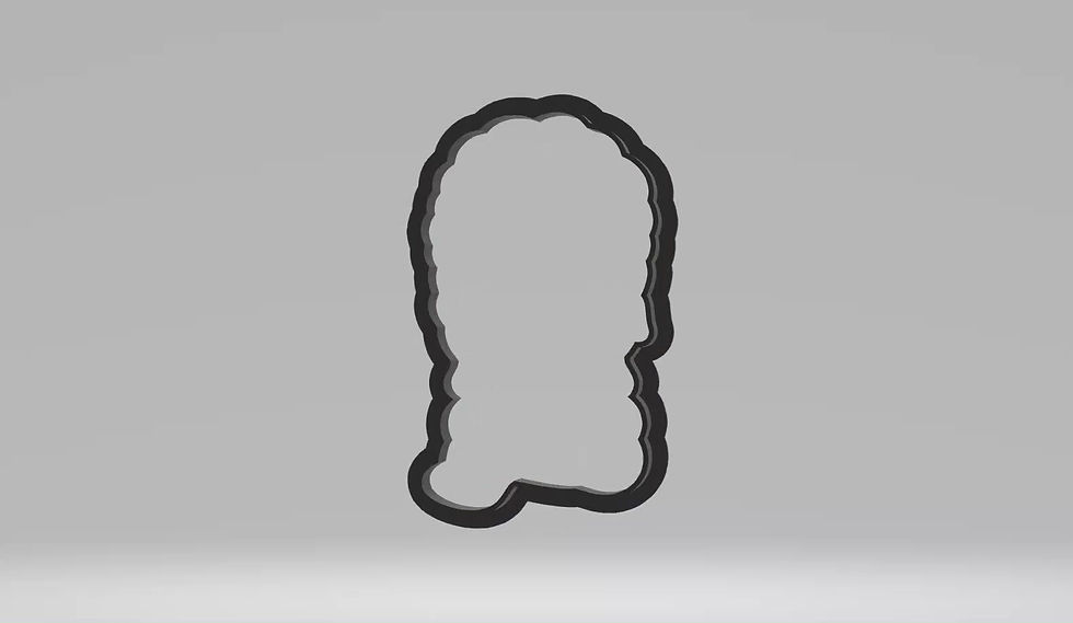 Thumbnail: Knitting Girl Scarf Cookie Cutter | STL File