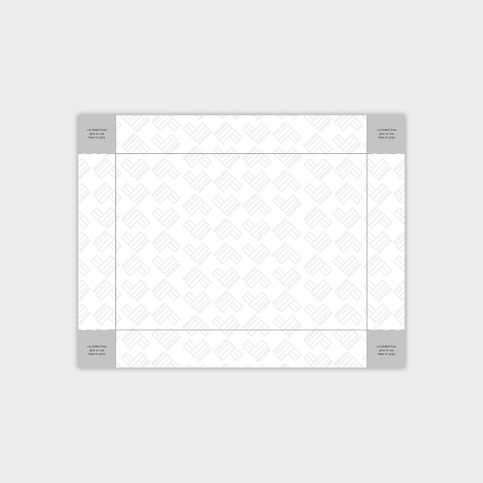 Thumbnail: Two Piece Old Movie Style Food Box/Tray Template