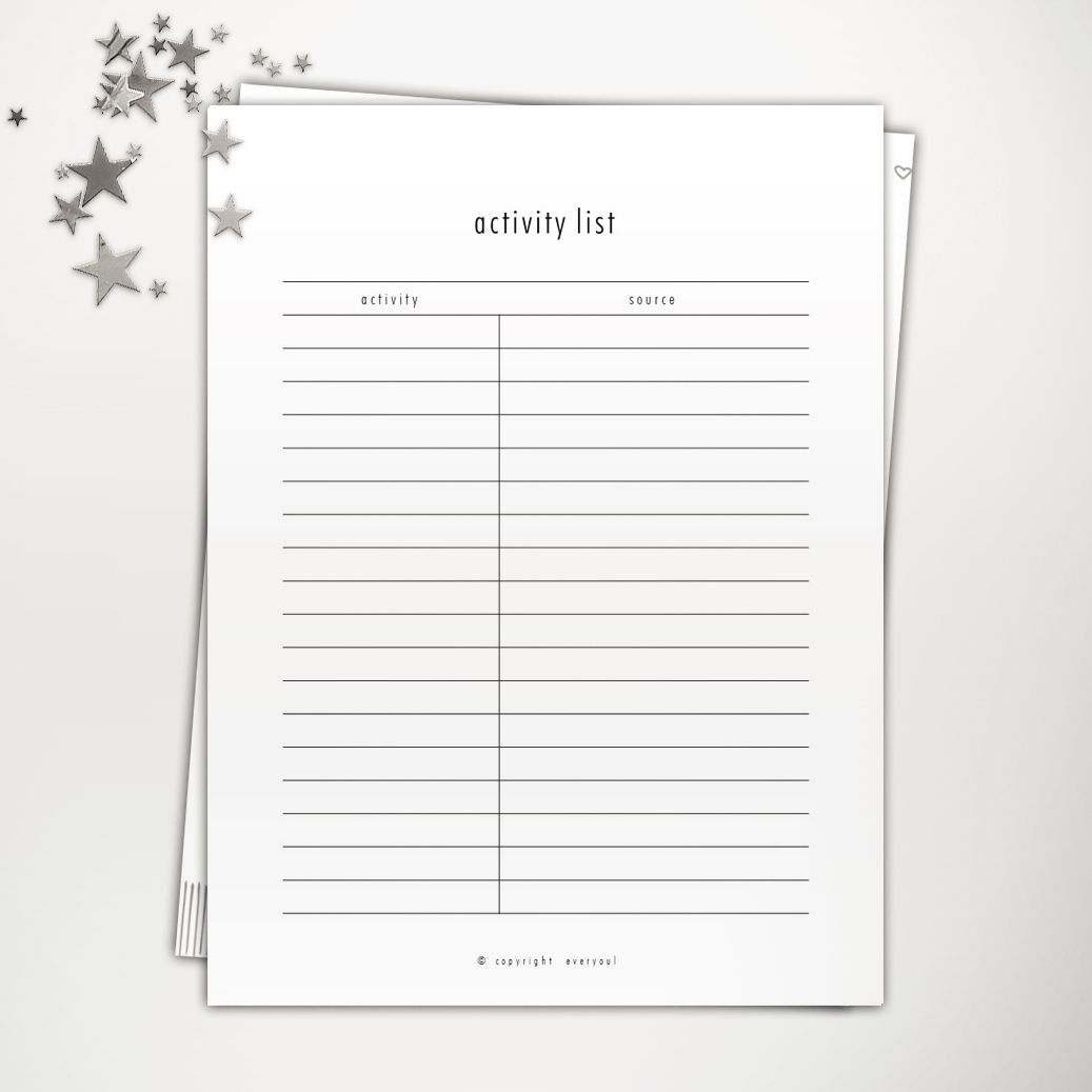 Activity List PowerPoint Template