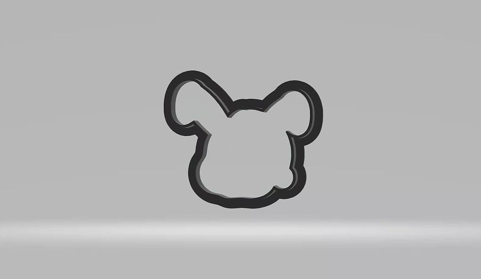 Thumbnail: Animal Face Santa Edition Bunny Cookie Cutter | STL File